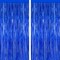 2-Pack Tinsel Backdrops – 3.28 × 7.05 ft Dark Blue Metallic Fringe Curtains, Perfect for Passover, Navy Blue Party Decorations, Photo Booths, and Festive Event Streamers